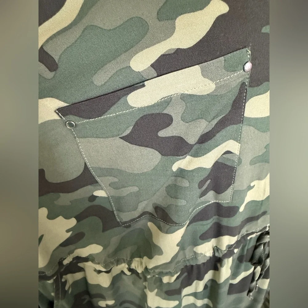 NWT Torrid Camouflage Green Zip Front Shirt Dress - Torrid Size 3 (22-24, 3X) - Picture 4 of 16